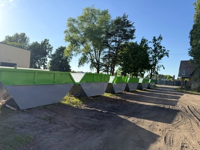 Row of containers